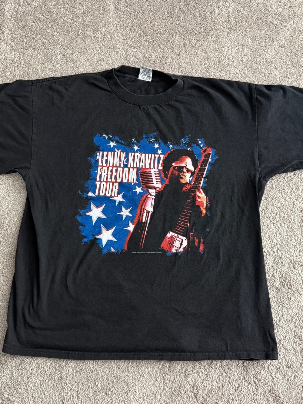 Vintage 1999 Lenny Kravitz Freedom Tour Concert T-Shirt Black XL USA Rock Tee